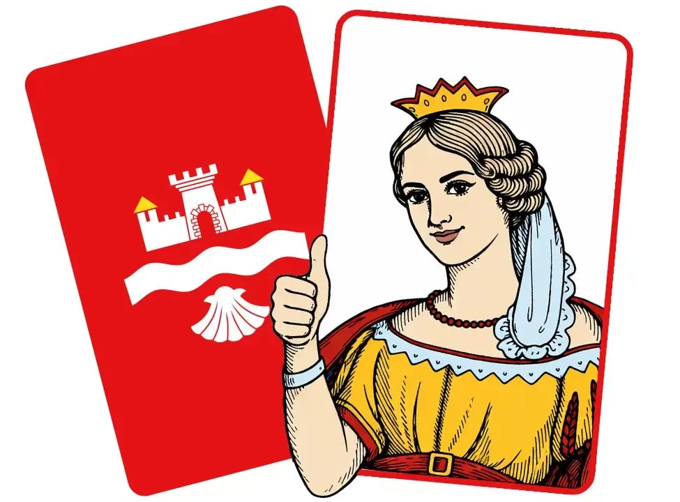 Donnschtig Jass Prinzessin gibt Daumen nach oben