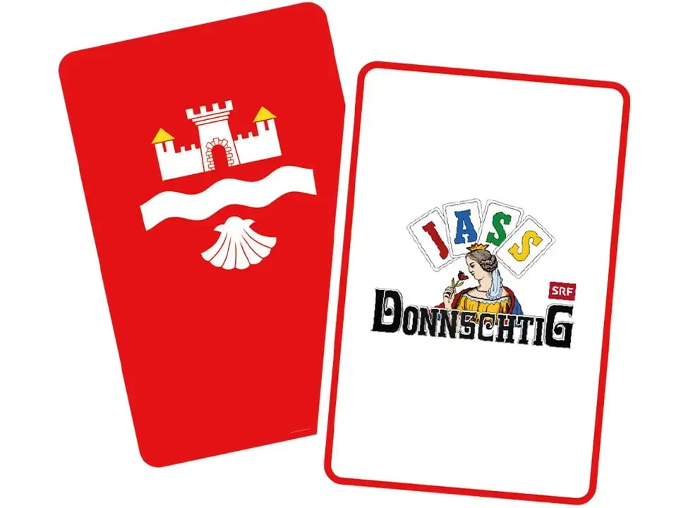 Karten mit Logo Beckenried und Dommschtig Jass