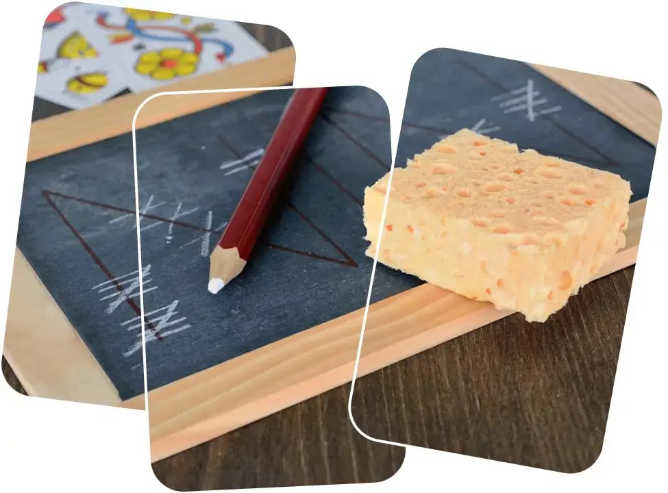 Jasstafel mir Stift und Schwamm