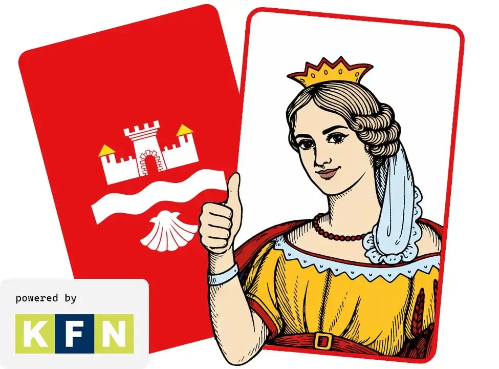 Jasskarten Beckenried und Logo KFN